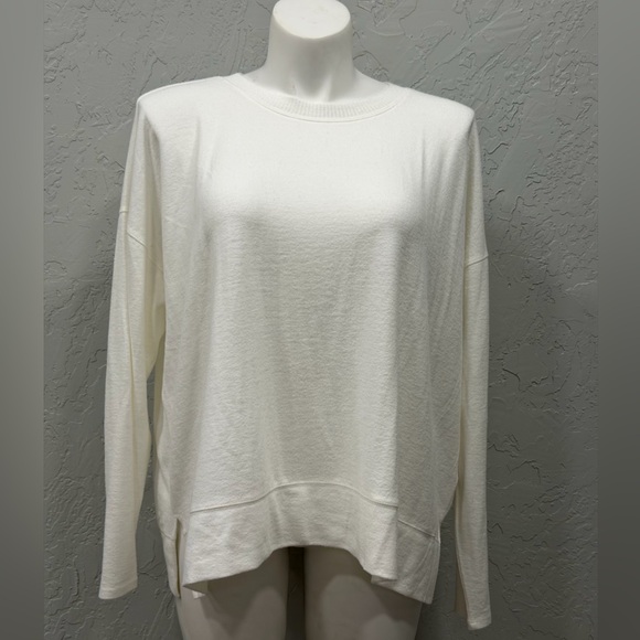 Lucky Brand Sweaters - Lucky Brand Crewneck Sweater XXL White Oversized Pullover Casual Soft Top